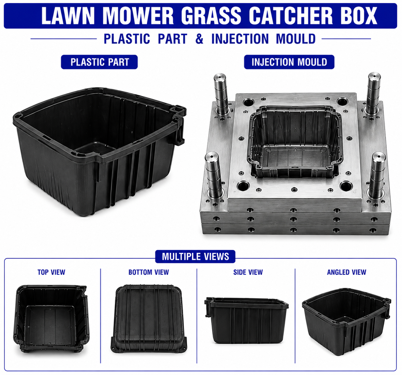 Lawn Mower Plastic Grass Catcher Box Mould and Moulding Services
